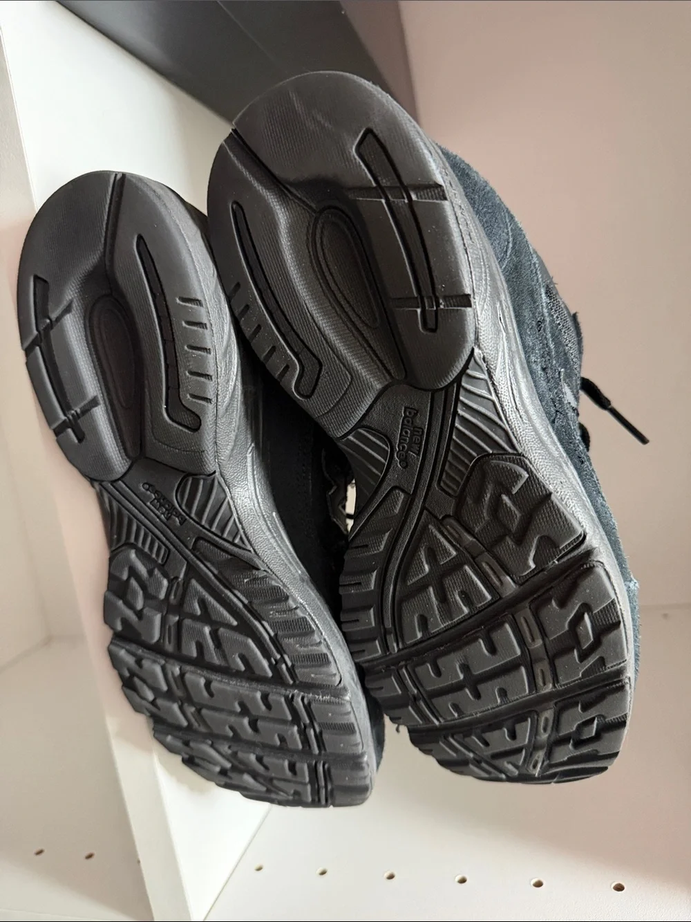 New Balance Black Suede & Mesh Running Shoes